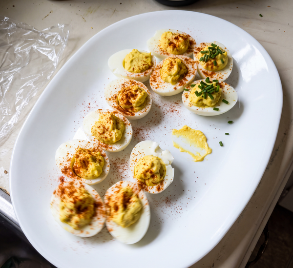 Customer photo of homemade deviled eggs